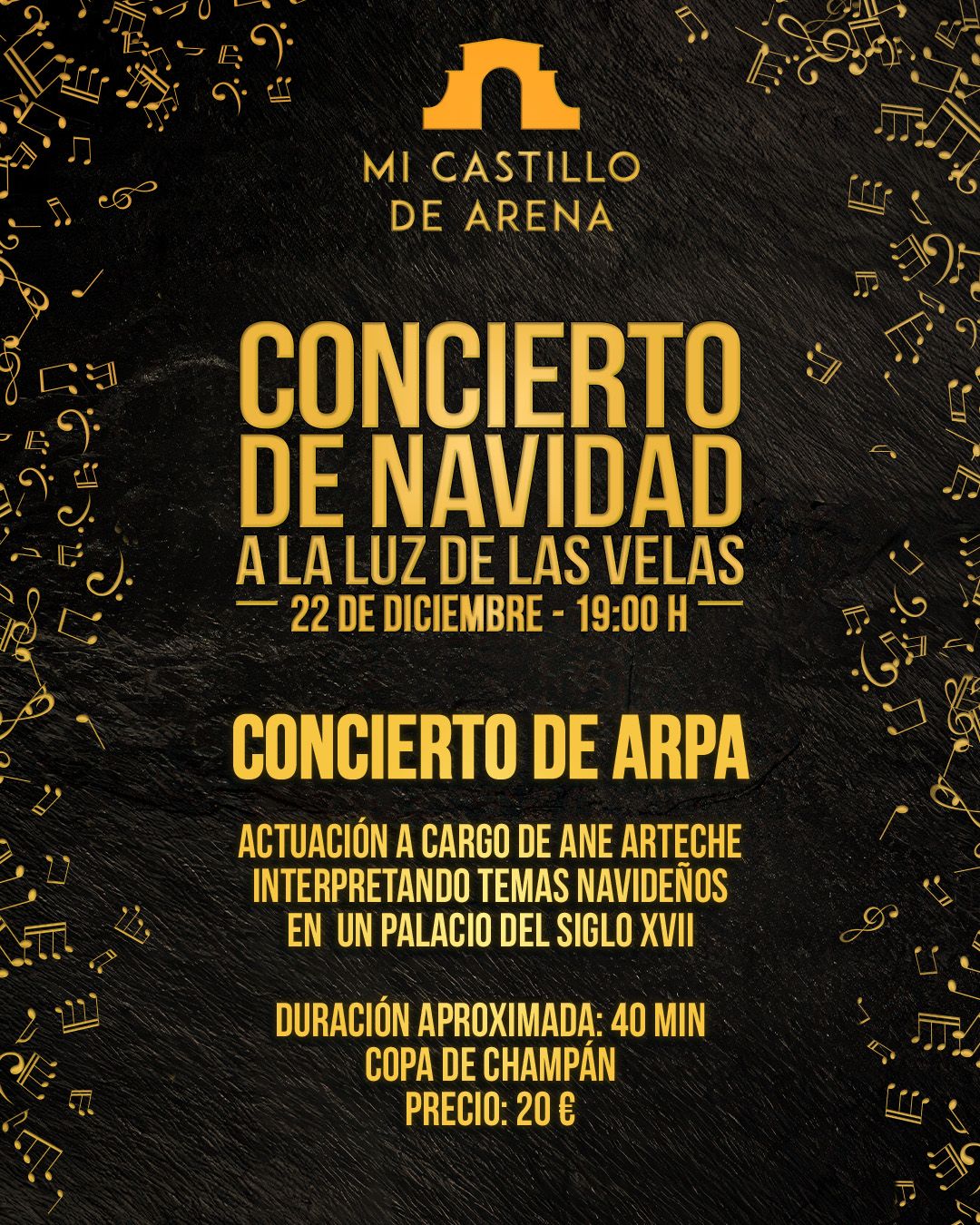 Concierto de Arpa en Mi Castillo de Arena